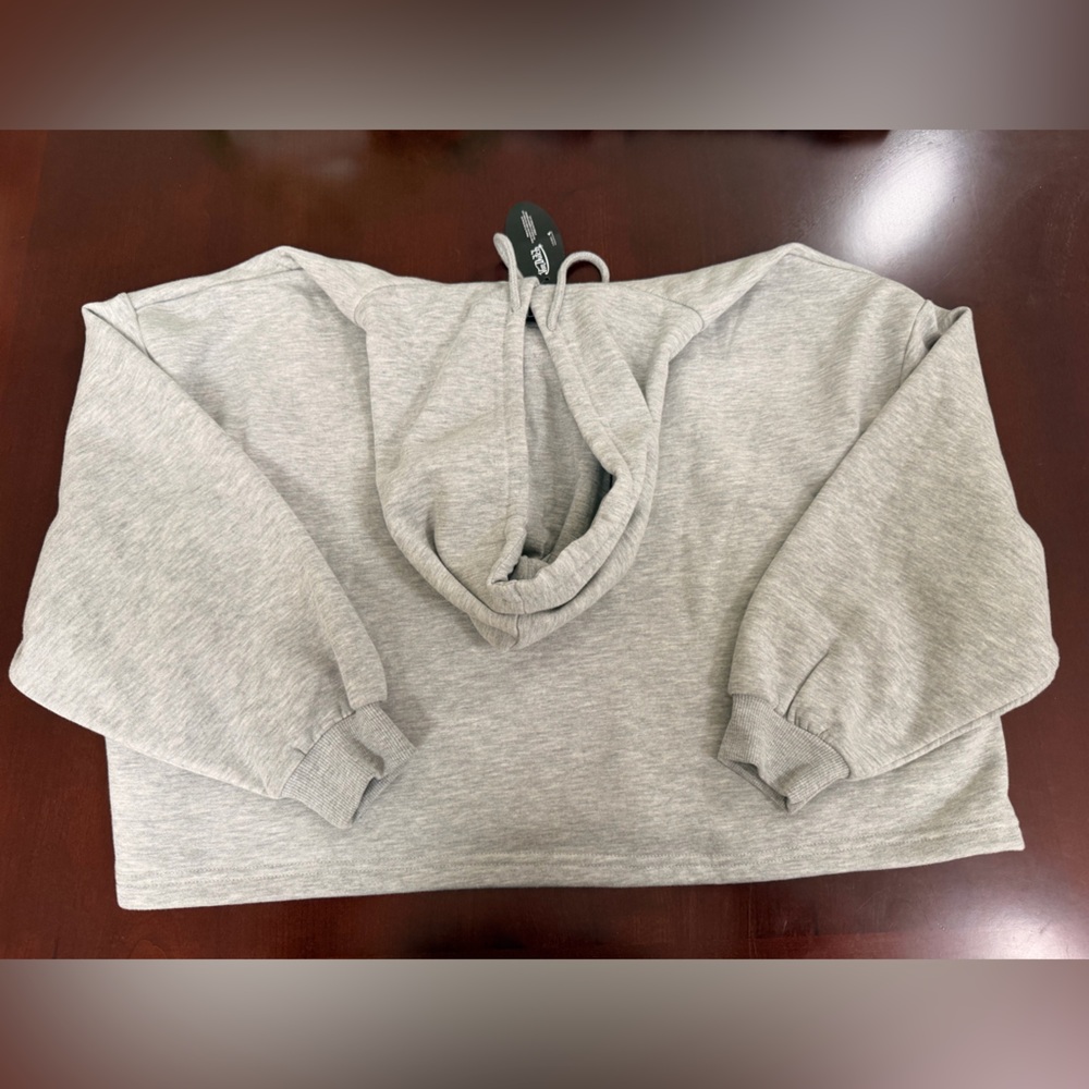 Von Dutch Light Gray Rhinestone Logo Hoodie - Picture 7 of 7